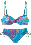 LASCANA Bikinis mėlyna / uogų spalva / oranžinė / rožinė