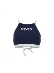 VIVID Bikinio vir&scaron;utinė dalis tamsiai mėlyna / balta