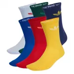 ADIDAS ORIGINALS Kojinės 'Trefoil Cushion' mėlyna / pastelinė mėlyna / tamsiai mėlyna / geltona / tamsiai žalia / raudona