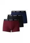 HUGO Boxer trumpikės tamsiai mėlyna / vy&scaron;ninė spalva / juoda / balta
