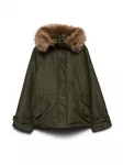 VERO MODA Žieminė striukė alyvuogių spalva