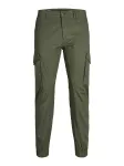JACK & JONES Laisvo stiliaus kelnės 'JJIPaul JJFlake' tamsiai žalia