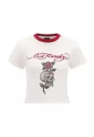 Ed Hardy Mar&scaron;kinėliai 'Totenkopf Rose' žalia / raudona / balta