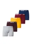 NIKE Underwear Boxer trumpikės tamsiai mėlyna / medaus spalva / pilka / raudona / vyno raudona spalva