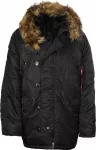 ALPHA INDUSTRIES Žieminė parka 'N3B' juoda