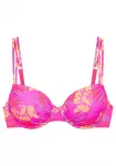 VENICE BEACH Bikinio vir&scaron;utinė dalis alyvinė spalva / &scaron;viesiai oranžinė / rožinė / tamsiai rožinė