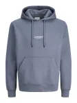 JACK & JONES Megztinis be užsegimo 'JJESOHO' bazalto pilka / balta