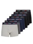 JACK & JONES Boxer trumpikės 'JACCORP OLD' tamsiai mėlyna / tamsiai pilka / margai pilka / juoda