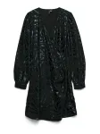 VERO MODA Suknelė 'VMCARLA' tamsiai žalia / juoda