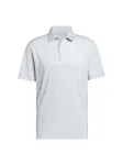 ADIDAS GOLF Triko 'PERFORMANCE TWO-COLOR STRIPE POLO' pastelinė mėlyna / pilka