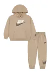 Nike Sportswear Treningas smėlio spalva / juoda / balta