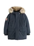 Superdry & Co Žieminė striukė 'Everest' tamsiai mėlyna / &scaron;viesiai ruda / juoda