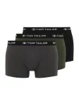 TOM TAILOR Boxer trumpikės margai pilka / rusvai žalia / juoda / balta