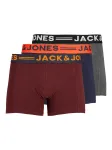 JACK & JONES Boxer trumpikės 'Lichfield' tamsiai mėlyna / oranžinė / vyno raudona spalva