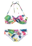 LASCANA Bikinis mėlyna / rožių spalva / balta