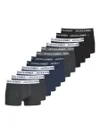 JACK & JONES Boxer trumpikės tamsiai mėlyna jūros spalva / pilka / juoda / balta