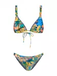 Shiwi Bikinis mėlyna / tamsiai geltona / žalia / koralų splava