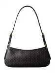 Calvin Klein Rankinė ant peties 'Emblem Print Shoulder' smėlio spalva / juoda