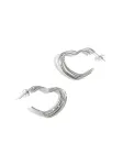 Cala Rose Auskarai 'WAVY HEART' sidabrinė
