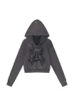Ed Hardy Džemperis 'Stay True' juoda / juodo džinso spalva / sidabrinė