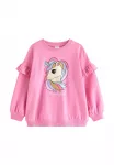 Lindex Megztinis be užsegimo 'Unicorn Face' pastelinė geltona / &scaron;viesiai violetinė / rožinė / juoda