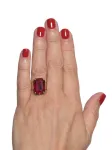 Addicted2 Žiedas 'Celeste anello con cristallo rubino Swarovski' auksas / vy&scaron;ninė spalva