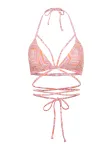 LSCN by LASCANA Bikinio vir&scaron;utinė dalis 'Lisa' oranžinė / rožinė / balta