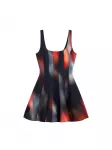 Desigual Suknelė pilka / raudona / juoda