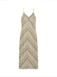 VERO MODA Suknelė 'VMDEMI' smėlio spalva / juoda / balta