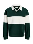 JACK & JONES Megztinis be užsegimo 'JORFREDERIKSBERG' žalia / balta