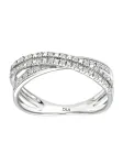 DIAMANT LETERNEL Žiedas 'Ring aus 375 Wei&szlig;gold mit 0.15 Karat Diamant' sidabrinė