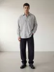 ARMIE Mar&scaron;kiniai 'The Carl White Check Loose Shirt' balta