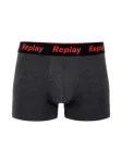 REPLAY Boxer trumpikės tamsiai pilka / raudona / juoda