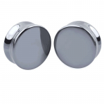 Auskarai tuneliai Hematite 2vnt; 6mm, 8mm, 10mm, 12mm, 14mm, 16mm
