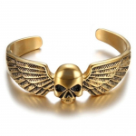 Apyrankė Skull Wings Gold; universalaus dydžio