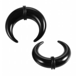 Ausų tunelių i&scaron;plėtėjų rinkinys Moon Black; 2mm, 3mm, 4mm, 5mm, 6mm, 8mm, 10mm