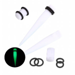 Ausų tunelių i&scaron;plėtėjų rinkinys Spike Glowing; 4mm, 5mm, 6mm, 8mm, 10mm