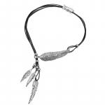 Kaklo papuo&scaron;alas Wings Black Silver; 4.5-9cm