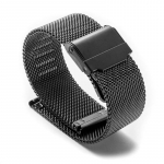 Laikrodžio dirželis Steel Black juodos spalvos; 18mm, 20mm, 22mm