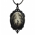 Kaklo papuo&scaron;alas Gothic Morning Crow Black; 65x38mm