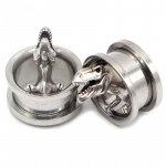 Auskarai tuneliai Jurassic Dino, 2vnt; 6mm, 8mm, 10mm, 12mm, 14mm