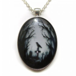 Kaklo papuo&scaron;alas Gothic Morning Crow; 65x38mm