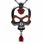 Kaklo papuo&scaron;alas Rose Skull; 36x17mm