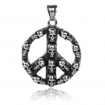 Kaklo papuo&scaron;alas Skull Peace Sign; 3.8cm