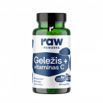 RAW POWDERS Bioaktyvi geležis su vitaminu C, 90 kapsulių
