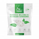 RAW POWDERS Ginkmedžio ekstraktas 3000 mg + Korėjos žen&scaron;enis, 1000 mg, 90 kapsulių