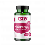 RawPowders Hialuronas + vitaminas C, 60 kapsulių