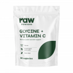 RAW POWDERS Glicinas + vitaminas C, 1300 mg, 90 kapsulių