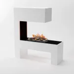 GLOW FIRE MOZART Cassette 600 WHITE pastatomas vandens garų židinys