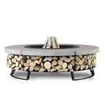 HETTA ROUND 120 BLACK INOX-CONCRETE malkinė lauko laužavietė